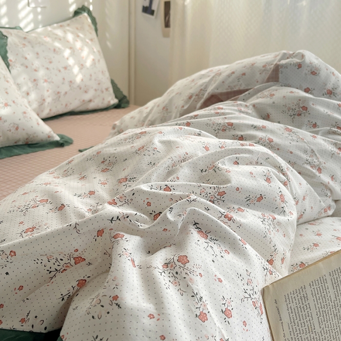 91家纺网 家纺一手货源 找家纺 千朵 2023新款蕾丝花边四件套 春风里