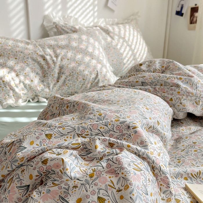 91家纺网 家纺一手货源 找家纺 千朵 2023新款蕾丝花边四件套 集美世界