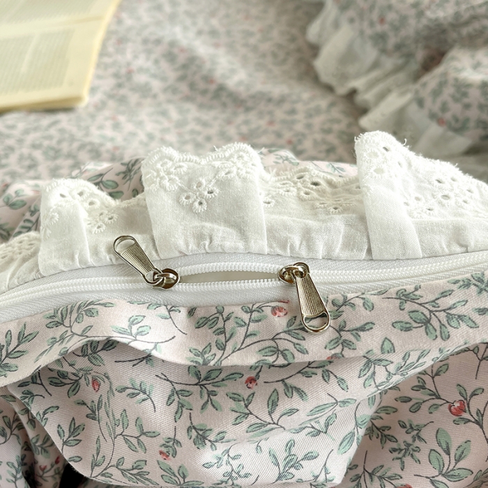 91家纺网 家纺一手货源 找家纺 千朵 2023新款蕾丝花边四件套 意境