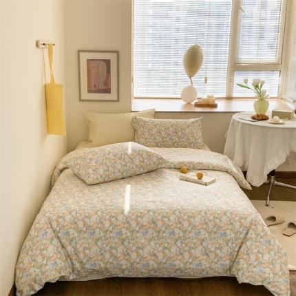 91家纺网 家纺一手货源 找家纺 桃喜 2024新款全棉碎花系列四件套 浪漫春天