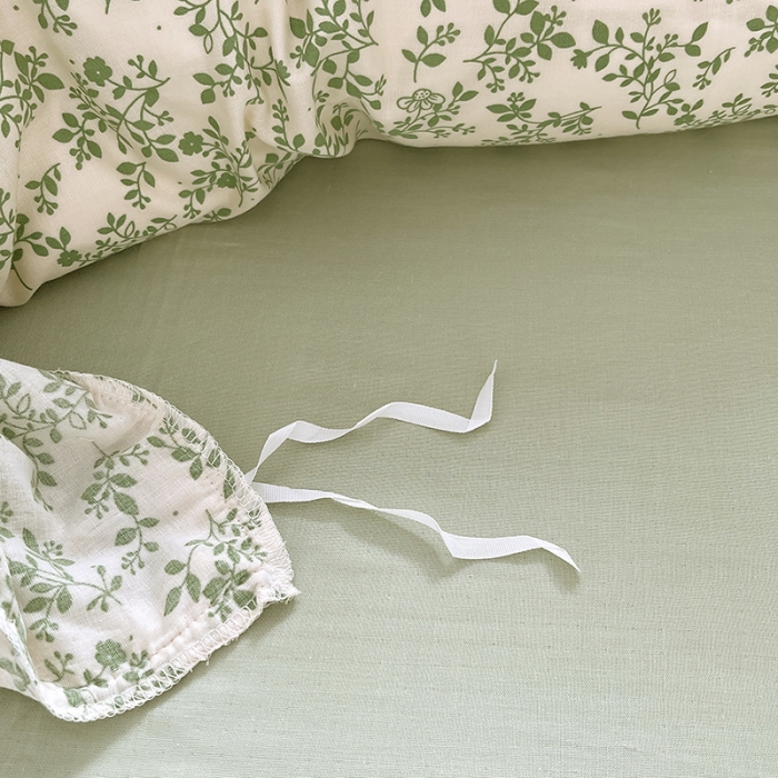 91家纺网 家纺一手货源 找家纺 （总）千朵 2023新款A类母婴级全棉纯棉双层纱四件套