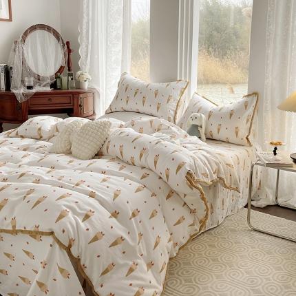 千朵 2023新款双层纱四件套 冰激凌