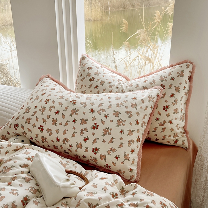 91家纺网 家纺一手货源 找家纺 千朵 2023新款双层纱四件套 花拾