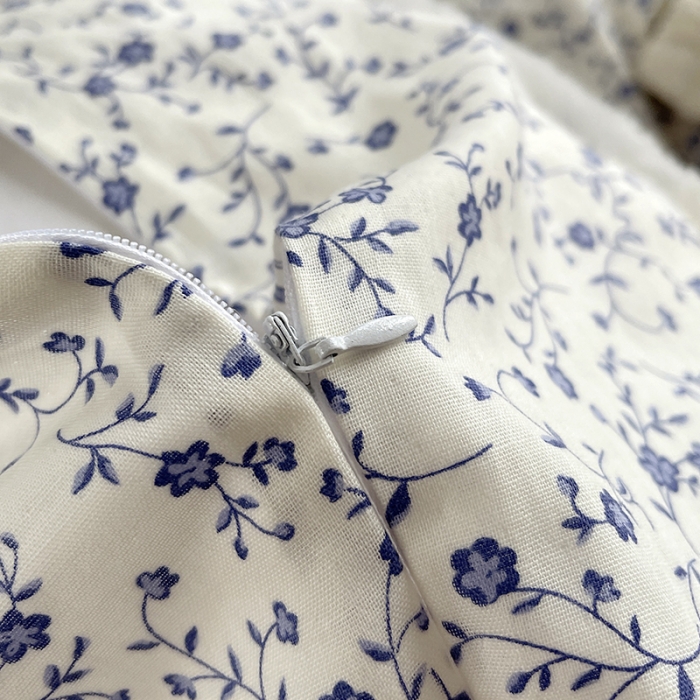 91家纺网 家纺一手货源 找家纺 千朵 2023新款双层纱四件套 青花瓷