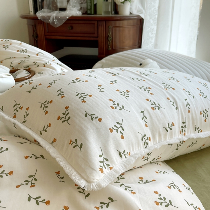 91家纺网 家纺一手货源 找家纺 千朵 2023新款双层纱四件套 醉清风