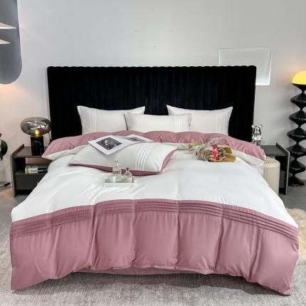 91家纺网 家纺一手货源 找家纺 （总）子钦 2023新款芙蓉棉四件套美式轻奢四件套-米兰