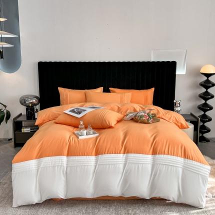 91家纺网 家纺一手货源 找家纺 （总）子钦 2023新款芙蓉棉四件套美式轻奢四件套-米兰