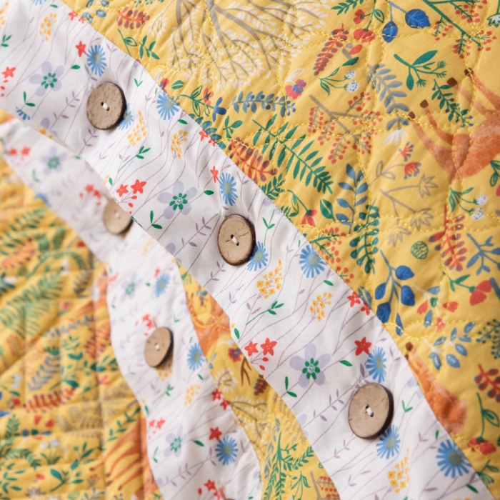 91家纺网 家纺一手货源 找家纺 优乐家纺 2023新款全棉夹棉款绗缝单枕套 斑比