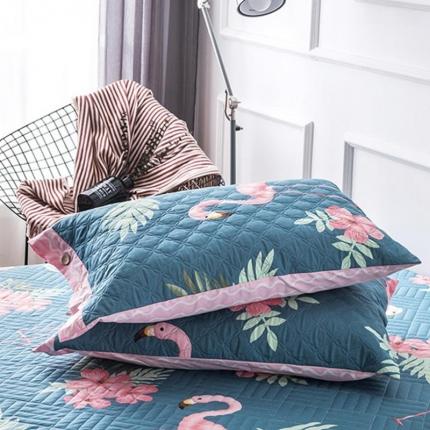 优乐家纺 2023新款全棉夹棉款绗缝单枕套 追爱青