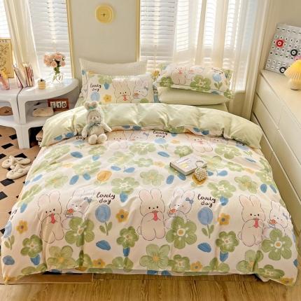 乐童家纺 2024新款网红直播爆款吊边＋一字绣工艺款四件套-第四波 克拉恋人