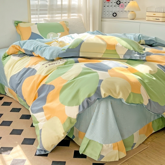 91家纺网 家纺一手货源 找家纺 乐童家纺 2024新款网红直播爆款吊边＋一字绣工艺款四件套-第四波 罗马假日