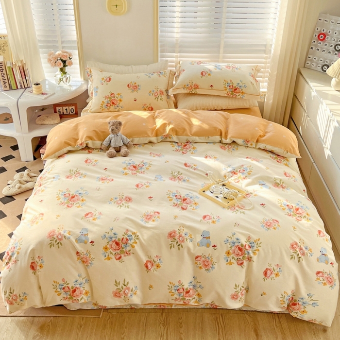 91家纺网 家纺一手货源 找家纺 乐童家纺 2024新款网红直播爆款吊边＋一字绣工艺款四件套-第四波 牡丹亭