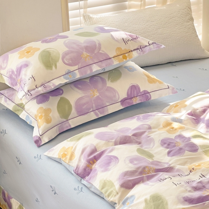 91家纺网 家纺一手货源 找家纺 乐童家纺 2024新款网红直播爆款吊边＋一字绣工艺款四件套-第四波 暖夏