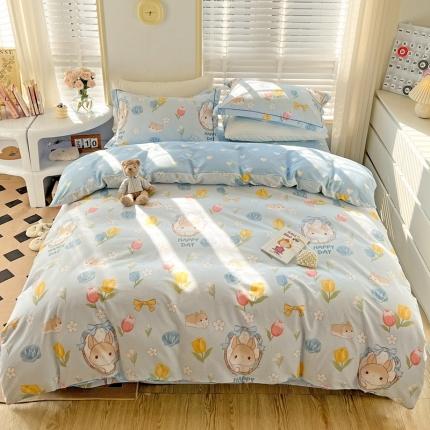 乐童家纺 2024新款网红直播爆款吊边＋一字绣工艺款四件套-第四波 茜茜花园