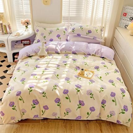 乐童家纺 2024新款网红直播爆款吊边＋一字绣工艺款四件套-第四波 韵染青花