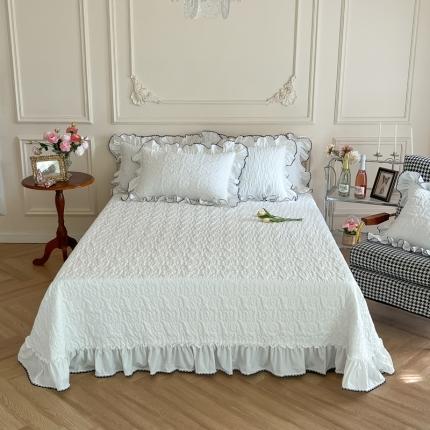（总）乐卧 2023新款夹棉绗缝荷叶边单床盖单夏被系列