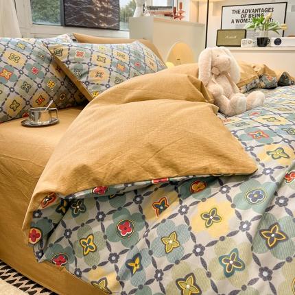 HL原创 2023新款13070全棉40支简约系列全棉四件套 罗浮宫