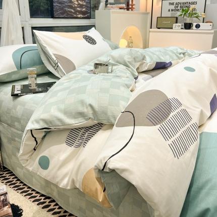 HL原创 2023新款13070全棉40支简约系列全棉四件套 霓虹灯