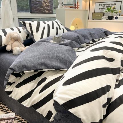 HL原创 2023新款13070全棉40支简约系列全棉四件套 小姿