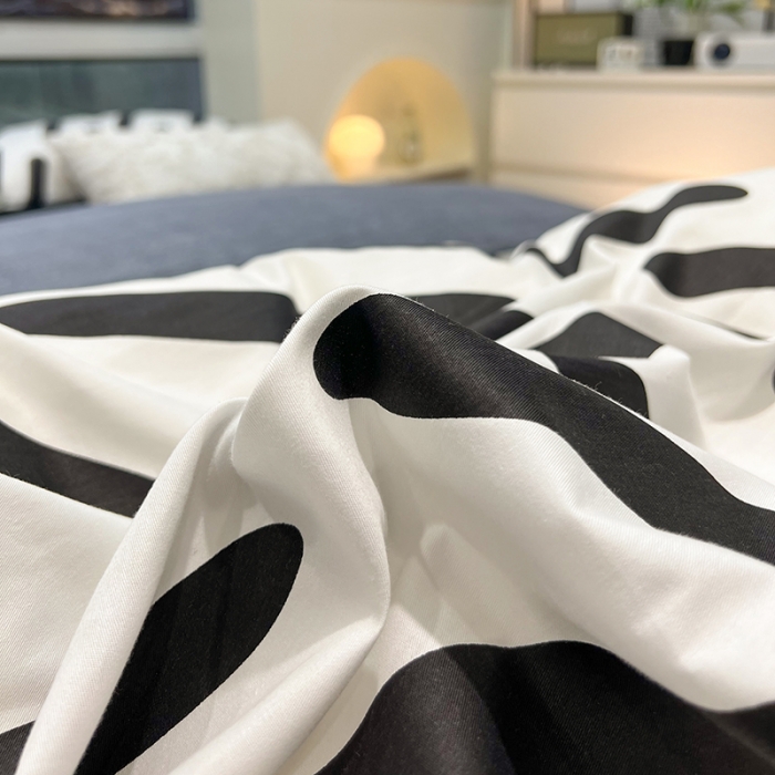 91家纺网 家纺一手货源 找家纺 HL原创 2023新款13070全棉40支简约系列全棉四件套 小姿