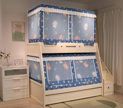 91家纺网 家纺一手货源 找家纺 （总）迪凡保罗 2025新款2308多开门卡通印花遮光子母床蚊帐