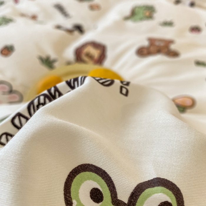 91家纺网 家纺一手货源 找家纺 金丝鸟家纺 2023新款舒适柔软双版全棉斜纹四季可用四件套 宠物园