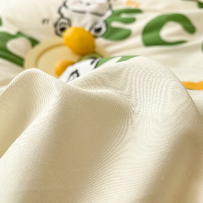 91家纺网 家纺一手货源 找家纺 金丝鸟家纺 2023新款舒适柔软双版全棉斜纹四季可用四件套 乐乐狗