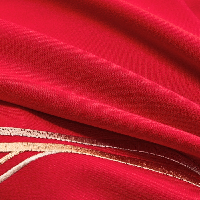 91家纺网 家纺一手货源 找家纺 2025新款亲肤棉刺绣绣花婚庆四件套 龙凤双美