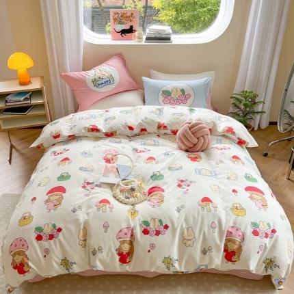 91家纺网 家纺一手货源 找家纺 （总）柚子 2023新款13372精梳棉治 愈系列四件套