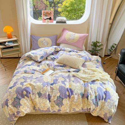 91家纺网 家纺一手货源 找家纺 （总）柚子 2023新款13372精梳棉治 愈系列四件套