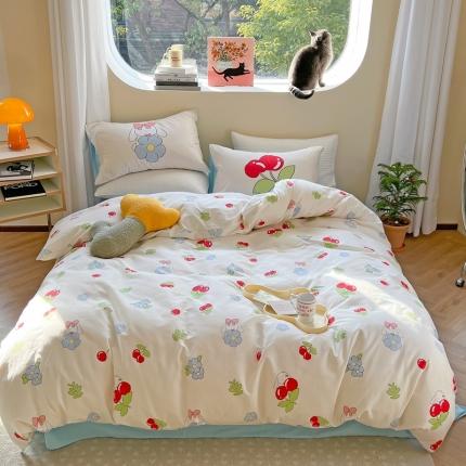 91家纺网 家纺一手货源 找家纺 （总）柚子 2023新款13372精梳棉治 愈系列四件套