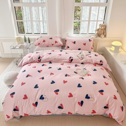 91家纺网 家纺一手货源 找家纺 （总）柚子 2023新款13372精梳棉浪漫系列四件套