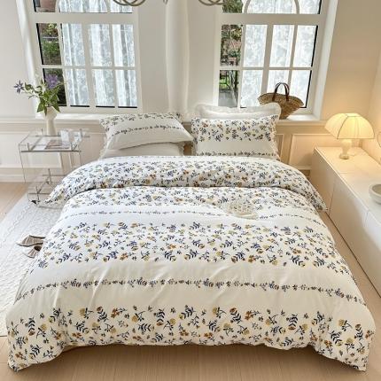 91家纺网 家纺一手货源 找家纺 （总）柚子 2023新款13372精梳棉浪漫系列四件套