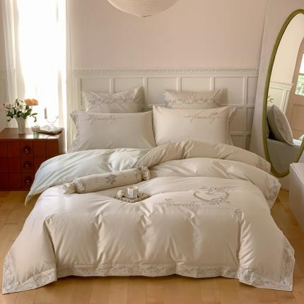 91家纺网 家纺一手货源 找家纺 栩裕纺织 2023新款50支全棉四件套 觉夏