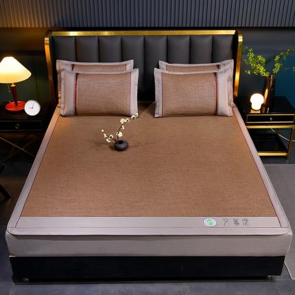 91家纺网 家纺一手货源 找家纺 2023新款经典全藤席面艾草养生席-床笠款冰藤席冰丝席竹席空调席凉席