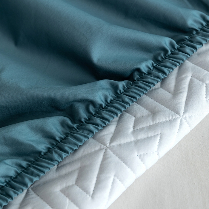 91家纺网 家纺一手货源 找家纺 总小米笠2023新款100支长绒棉夹棉抗菌床笠夹棉床笠四件套款纯色轻奢