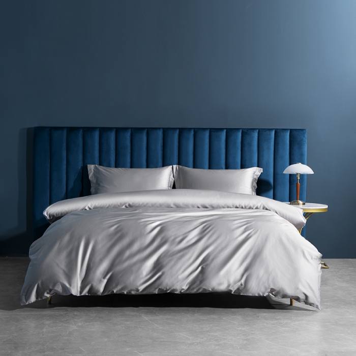 91家纺网 家纺一手货源 找家纺 小米笠 2023新款100支长绒棉夹棉抗菌床笠夹棉床笠四件套款纯色轻奢 米立方-灰