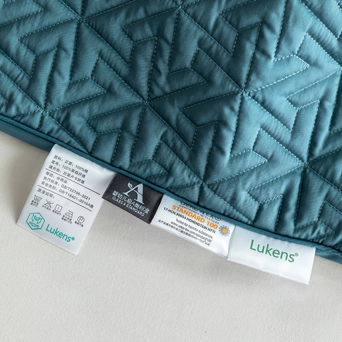 91家纺网 家纺一手货源 找家纺 小米笠 2023新款100支长绒棉夹棉抗菌床笠夹棉床笠四件套款纯色轻奢 米立方-蓝