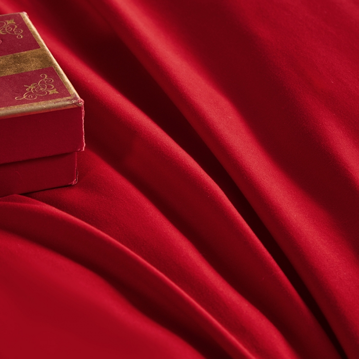 91家纺网 家纺一手货源 找家纺 2025新款亲肤棉刺绣绣花婚庆四件套 家有喜事