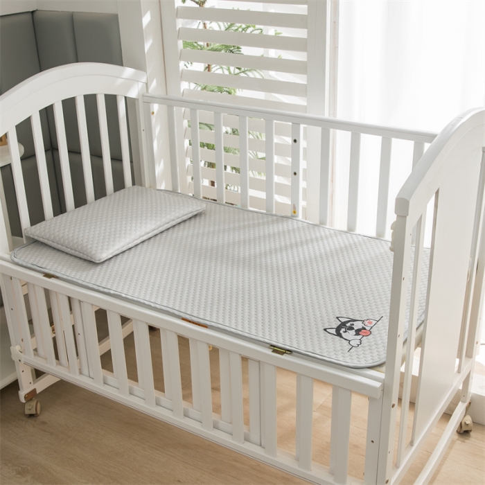 91家纺网 家纺一手货源 找家纺 宅部落 2023新款凉感豆豆儿童凉席 哈士奇-灰