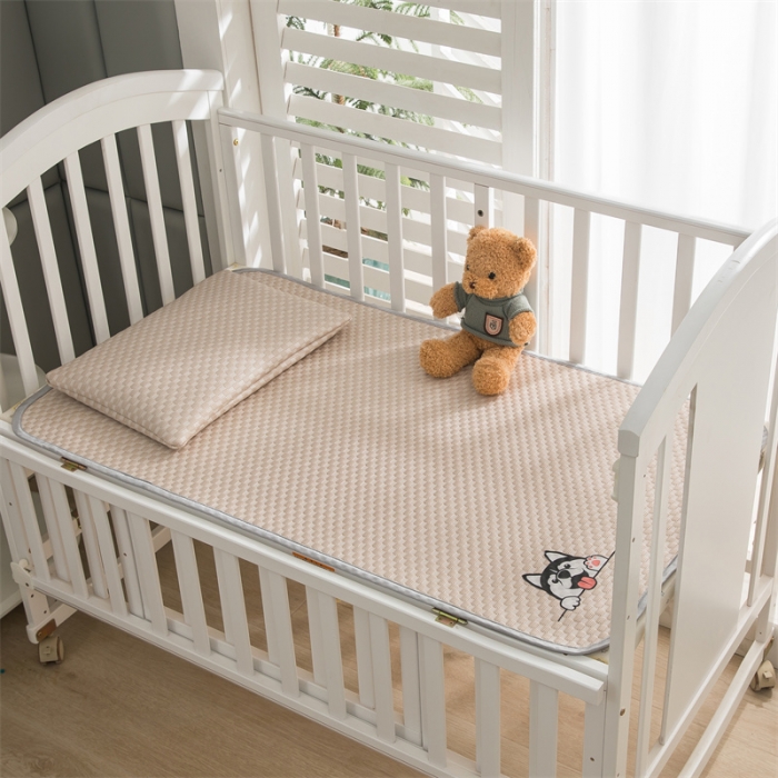 91家纺网 家纺一手货源 找家纺 宅部落 2023新款凉感豆豆儿童凉席 哈士奇-咖色