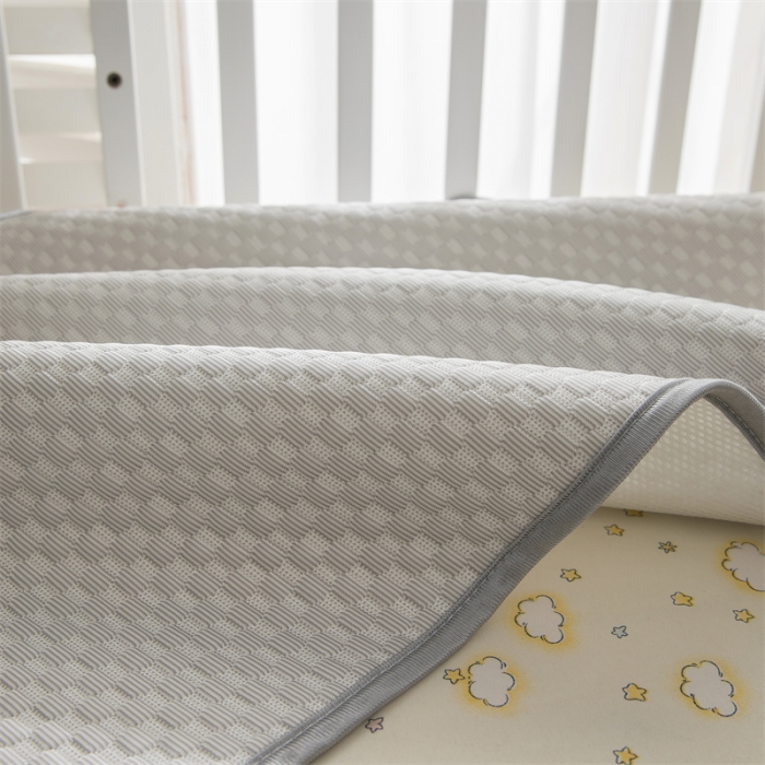 91家纺网 家纺一手货源 找家纺 宅部落 2023新款凉感豆豆儿童凉席 滑板熊-灰