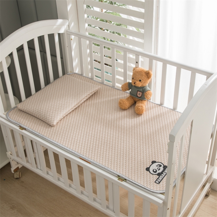 91家纺网 家纺一手货源 找家纺 宅部落 2023新款凉感豆豆儿童凉席 酷熊-咖色