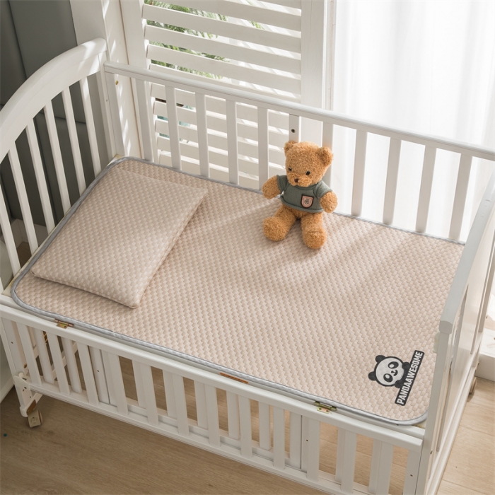 91家纺网 家纺一手货源 找家纺 宅部落 2023新款凉感豆豆儿童凉席 酷熊-咖色