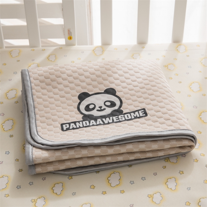 91家纺网 家纺一手货源 找家纺 宅部落 2023新款凉感豆豆儿童凉席 酷熊-咖色