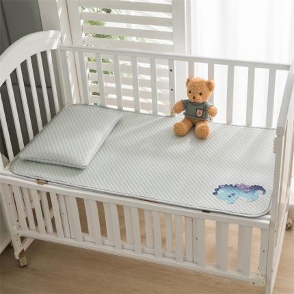 宅部落 2023新款凉感豆豆儿童凉席 小海马-水绿