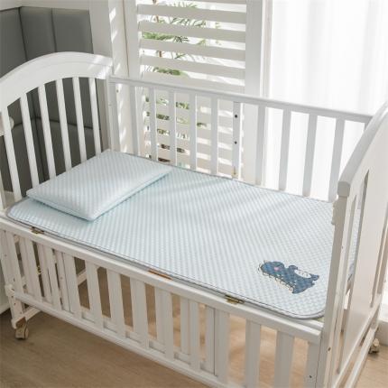 宅部落 2023新款凉感豆豆儿童凉席 小恐龙-蓝