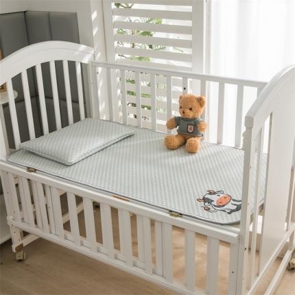 宅部落 2023新款凉感豆豆儿童凉席 小牛牛-水绿