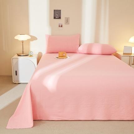 91家纺网 家纺一手货源 找家纺 【直播爆款】2023新款纯棉色织床单单件纯棉全棉单人宿舍被单枕套三件套