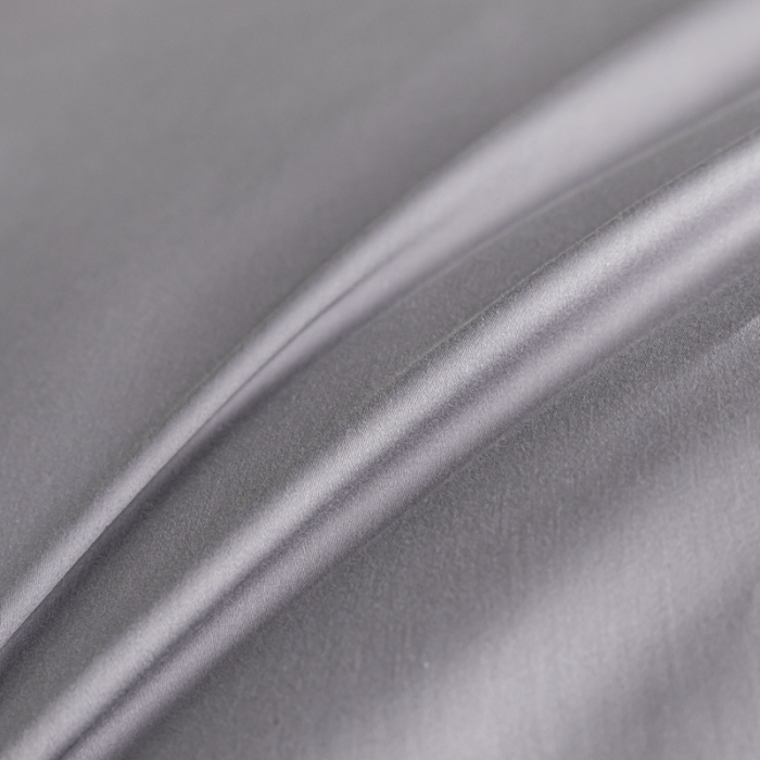 91家纺网 家纺一手货源 找家纺 秀色50支贡缎新疆长绒棉全棉纯棉酒店轻奢纯色被套床上四件套典雅灰+粉末白